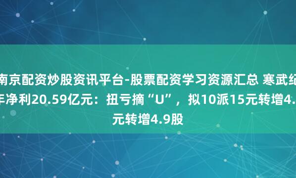南京配资炒股资讯平台-股票配资学习资源汇总 寒武纪前年净利20.59亿元：扭亏摘“U”，拟10派15元转增4.9股